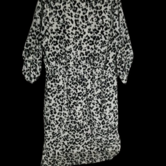 Merona Black & White HI Low Print Dress - Picture 3 of 6